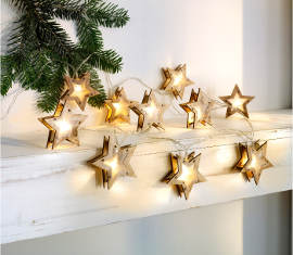 Dřevěné svítící vánoční hvězdy