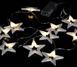 Třpytivé svítící vánoční hvězdy 10 LED
