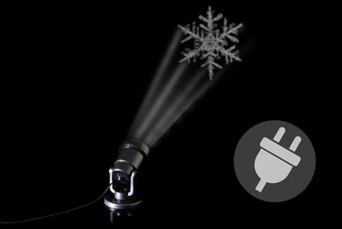 Vánoční LED projektor sněhová vločka
