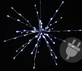 Vánoční osvětlení - meteorický déšť - studená bílá, 80 LED, 40 cm