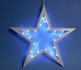 Závěsná vánoční LED hvězda