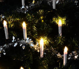 Bezdrátové vánoční svíčky s dálkovým ovladačem