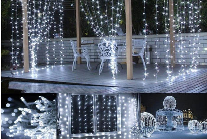 LED závěs pro krásnou vánoční výzdobu