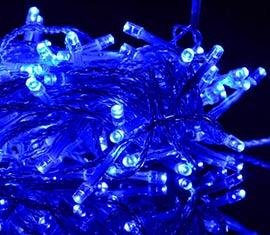 Modrý vánoční LED řetěz 18m - 200 diod
