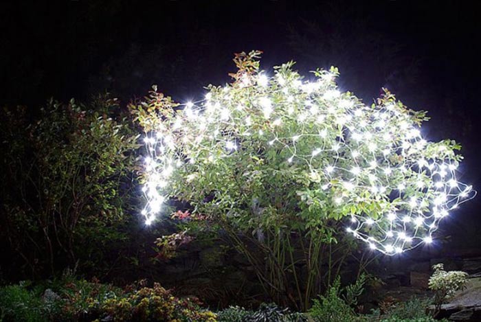 Světelný LED závěs - 3x3m studená bílá 128 LED