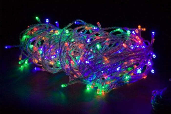 Vánoční barevný LED řetěz 60 m - 600 diod