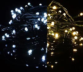 Vánoční osvětlení blikající světelný řetěz