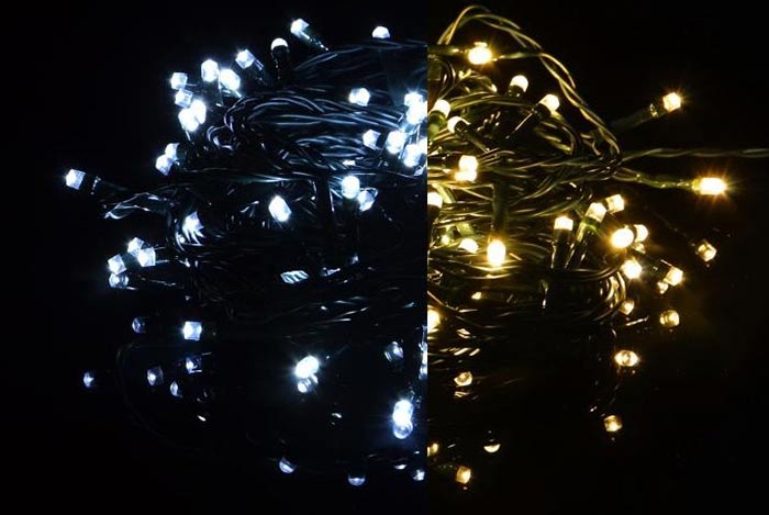 Vánoční osvětlení blikající světelný řetěz