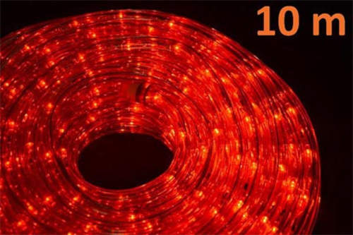 10m dlouhý červený LED kabel