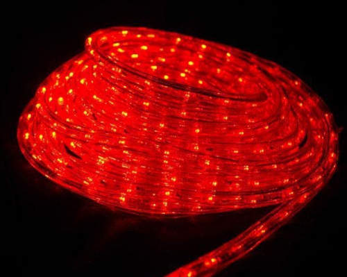 LED světelný kabel 10 m - červená, 240 diod