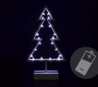 LED vánoční stromek - studená bílá, 20 diod, 38 cm