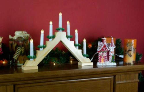 Svítící vánoční dekorace - svícen