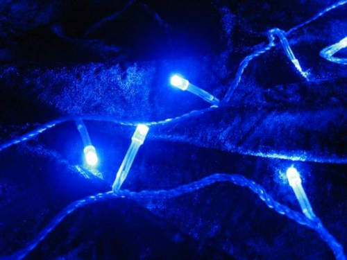 Vánoční řetěz modré led diody