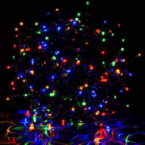 Vánoční závěsná síť barevné diody
