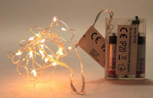 LED vánoční řetěz na tužkové baterie
