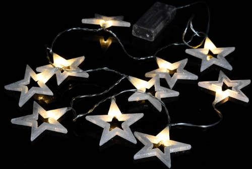 Třpytivé svítící vánoční hvězdy 10 LED