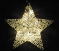 Vánoční dekorace - vánoční hvězda - 25 cm, 10 LED diod
