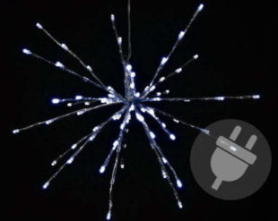 Vánoční osvětlení - meteorický déšť - studená bílá, 80 LED, 40 cm
