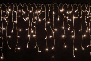Vánoční světelný déšť 600 LED teple bílá - 15 m