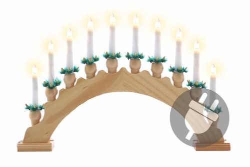Vánoční svícen s 10 svíčkami